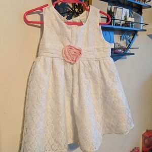Toddler girl 3T white sleeveless dress